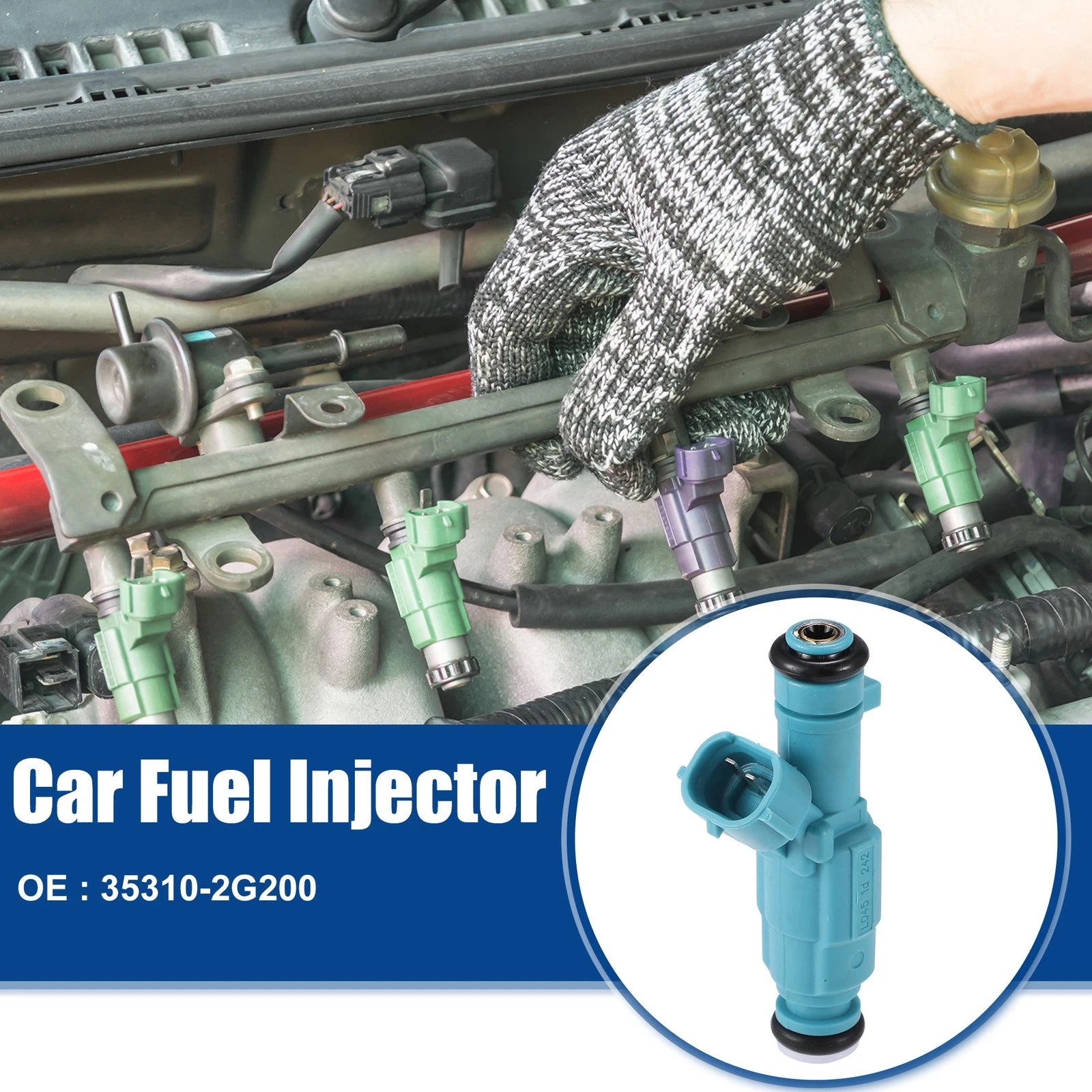 Set of 4 Fuel Injector Nozzles 35310-2G200 for Kia Forte Koup EX (2010–2013)
