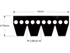 Set of 4 Air Con Belts for Case IH Maxxum MXU 100 110 115 120 130 135