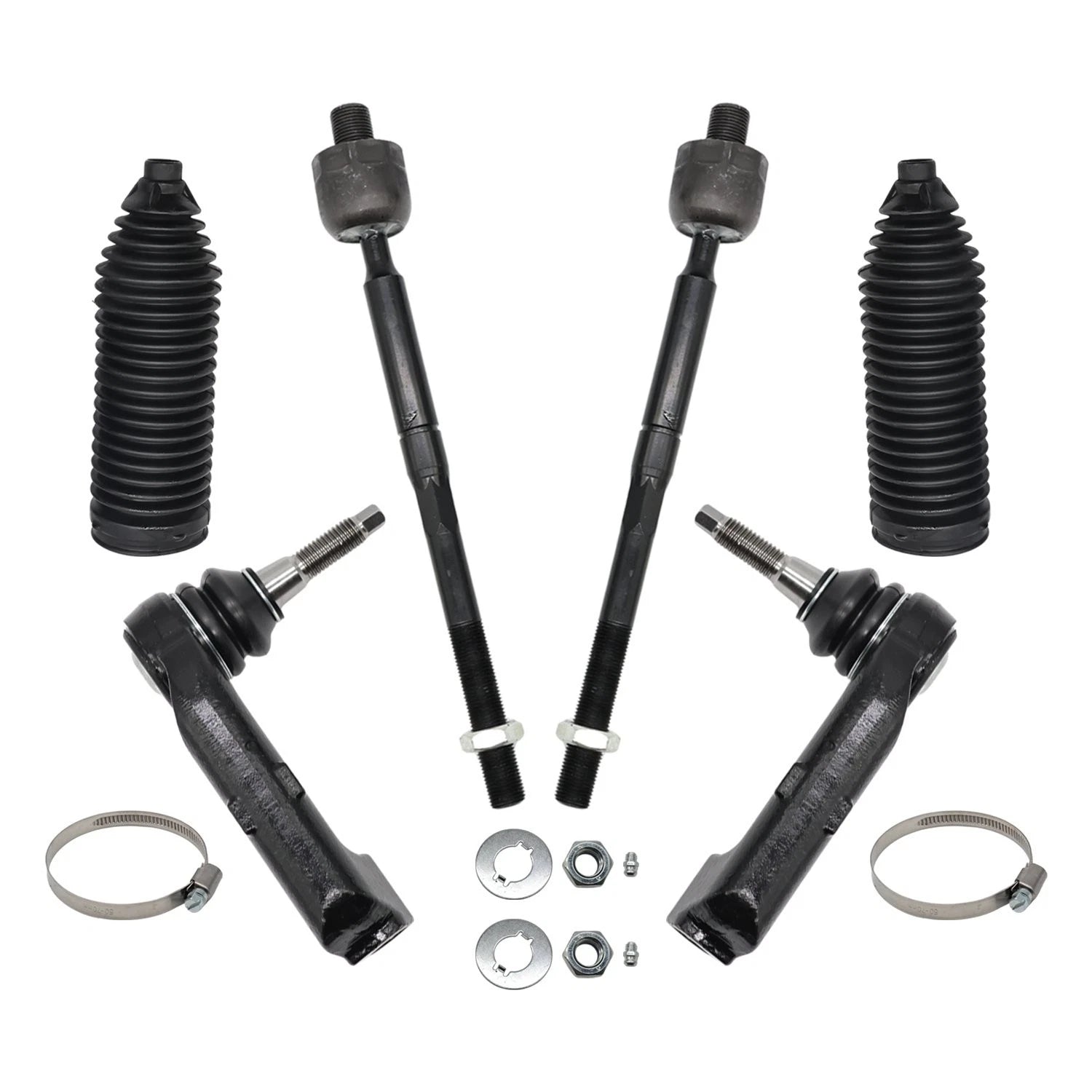 Front Inner & Outer Tie Rod Ends Boots for Lincoln Navigator, Ford Expedition, F-150 (2000–2023)