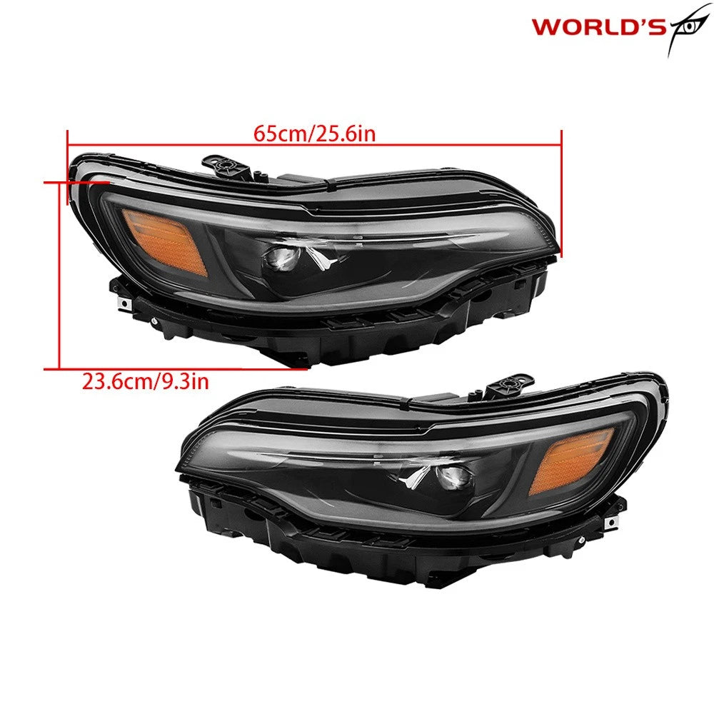 Pair Projector LED Headlights for Jeep Cherokee (2019–2023)