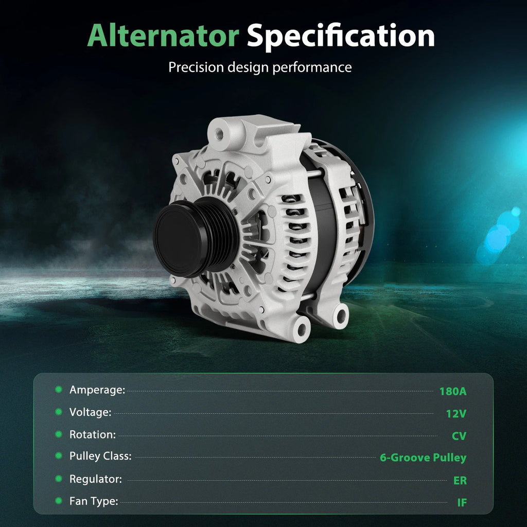 180A Alternator with Pulley for Ram ProMaster 1500 2500 3500 (2014–2020)