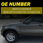 2Pcs Exterior Door Handles for BMW X5 (2000–2006) Rear Driver & Passenger Side