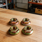 Set of 4 Hex Flanged Spindle Nuts for 712 0417A Tractor Mower (Compatible)