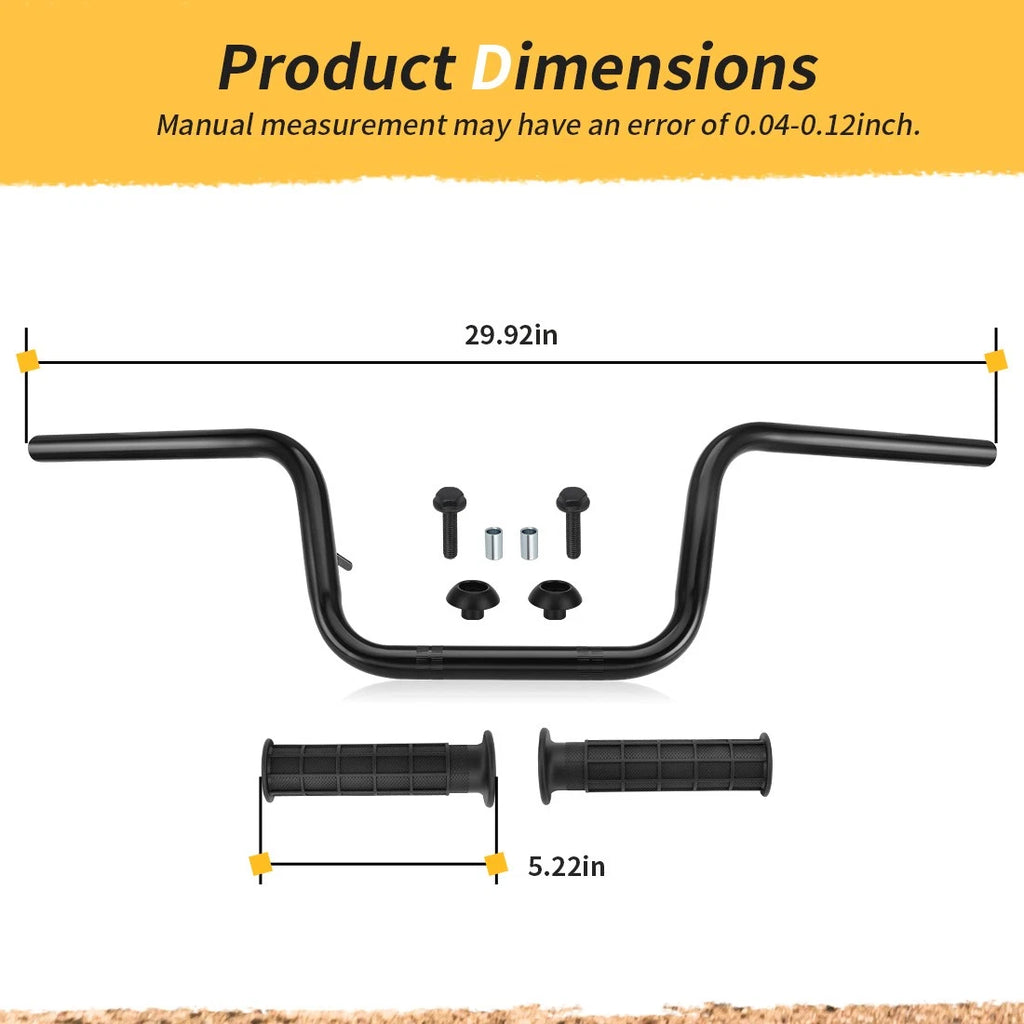 Heavy Duty Handlebar & Grips for Honda Rubicon 500 TRX500FA TRX500FGA (2005–2007)