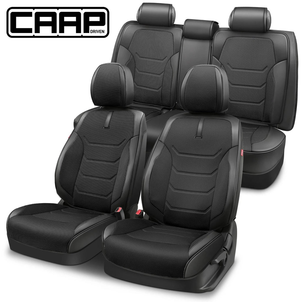 Set of 4 Universal Sport Series Seat Covers for Car Black