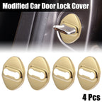 Set of 4 Door Lock Latch Striker Covers for Toyota (Adhesive, Gold Tone)