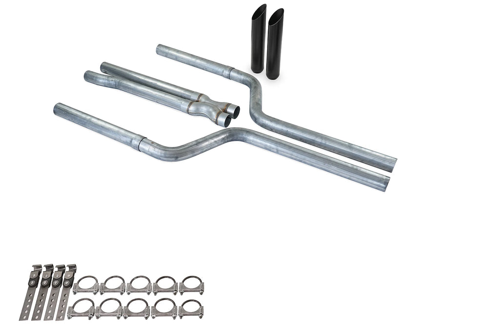 2.5" Dual Exhaust Kit for Dodge Challenger V6 (2009–2018) No Muffler BW Tip