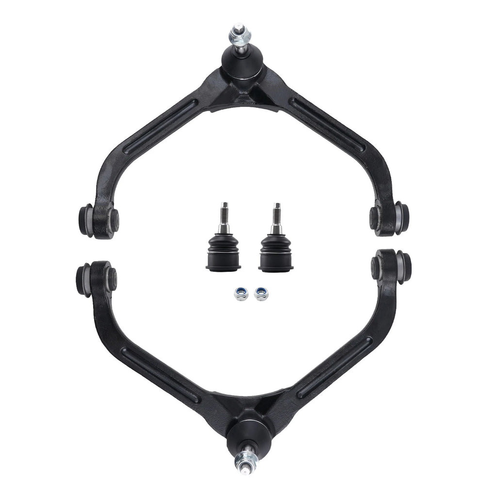 Set of 4 Front Upper Control Arms and Lower Ball Joints for Jeep Liberty (2002-2004)