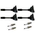 4X Ignition Coil & Platinum Spark Plug for Lexus GS300 NX200t (2015–2019)