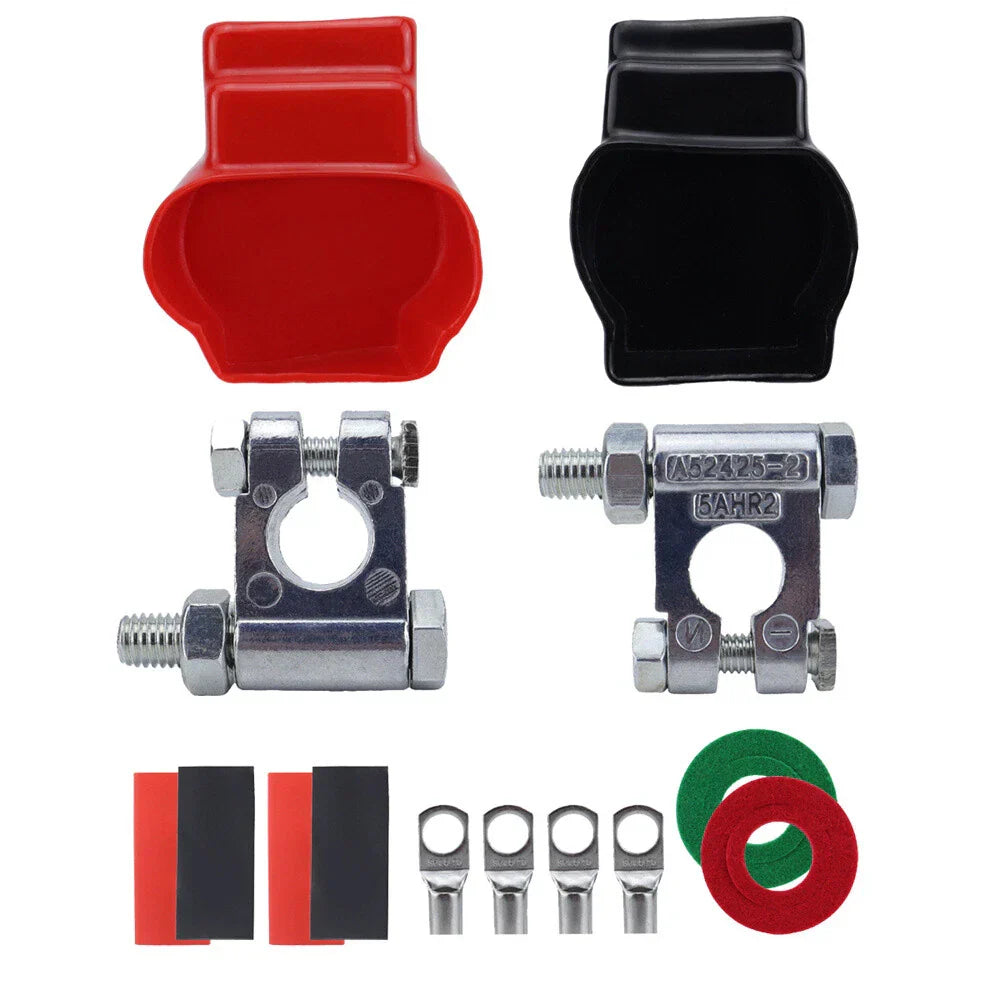 Battery Terminal Top Post Kit with Cover for Marine Car Boat RV Vehicles