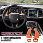 Orange Paddle Shifter AC Volume Knob Cover Ring Trim for Dodge Charger (2011-2023)