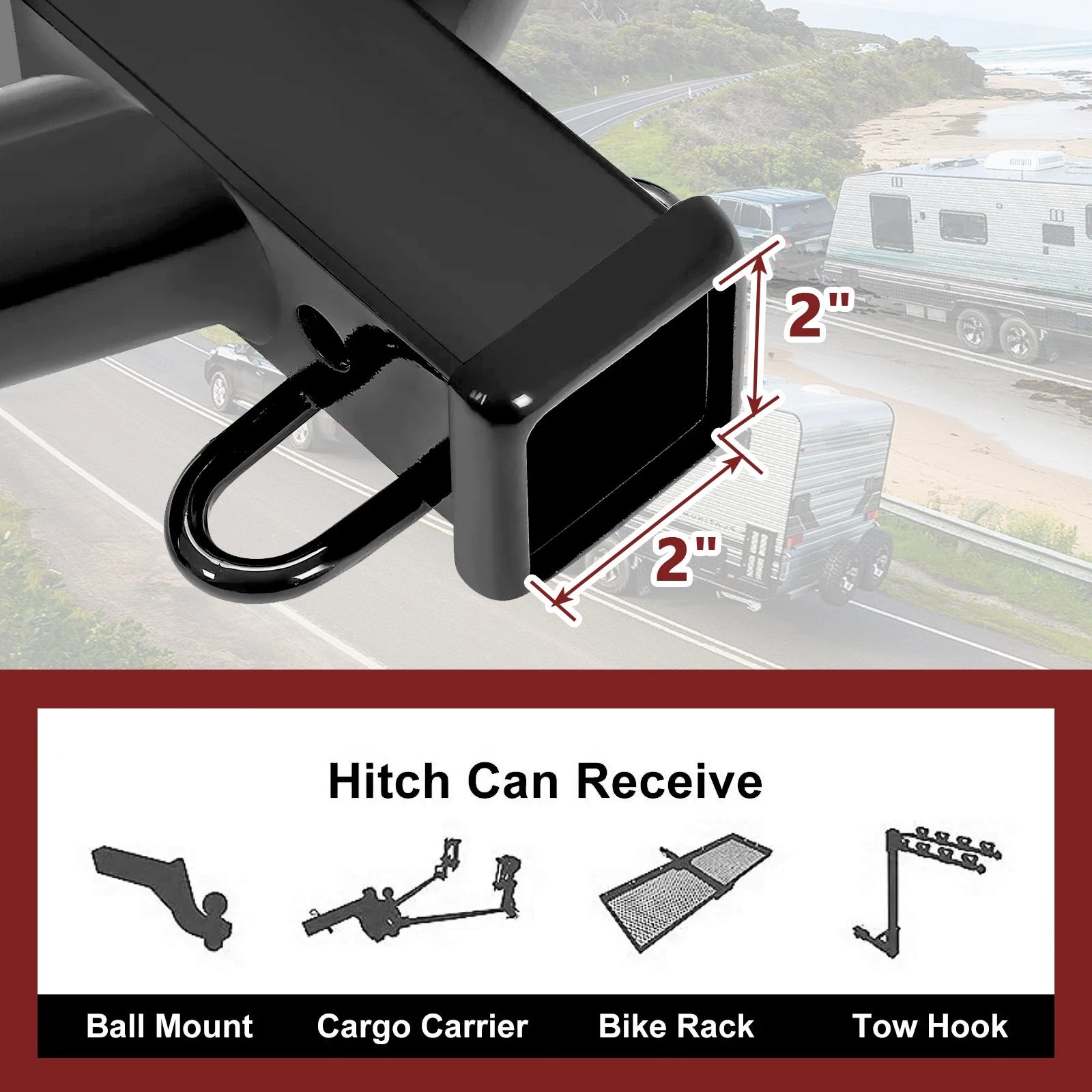 Class 3 2" Trailer Hitch Receiver for Honda CR-V (2017–2026)