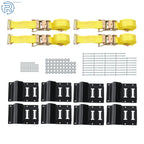 Set of 4 Durable 9' Wheel Tire Tie Down Ratchet Straps for Trailers UTV