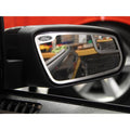 Brushed Stainless Side View Mirror Trim w/Ford Oval for 2011-12 Ford Mustang GT