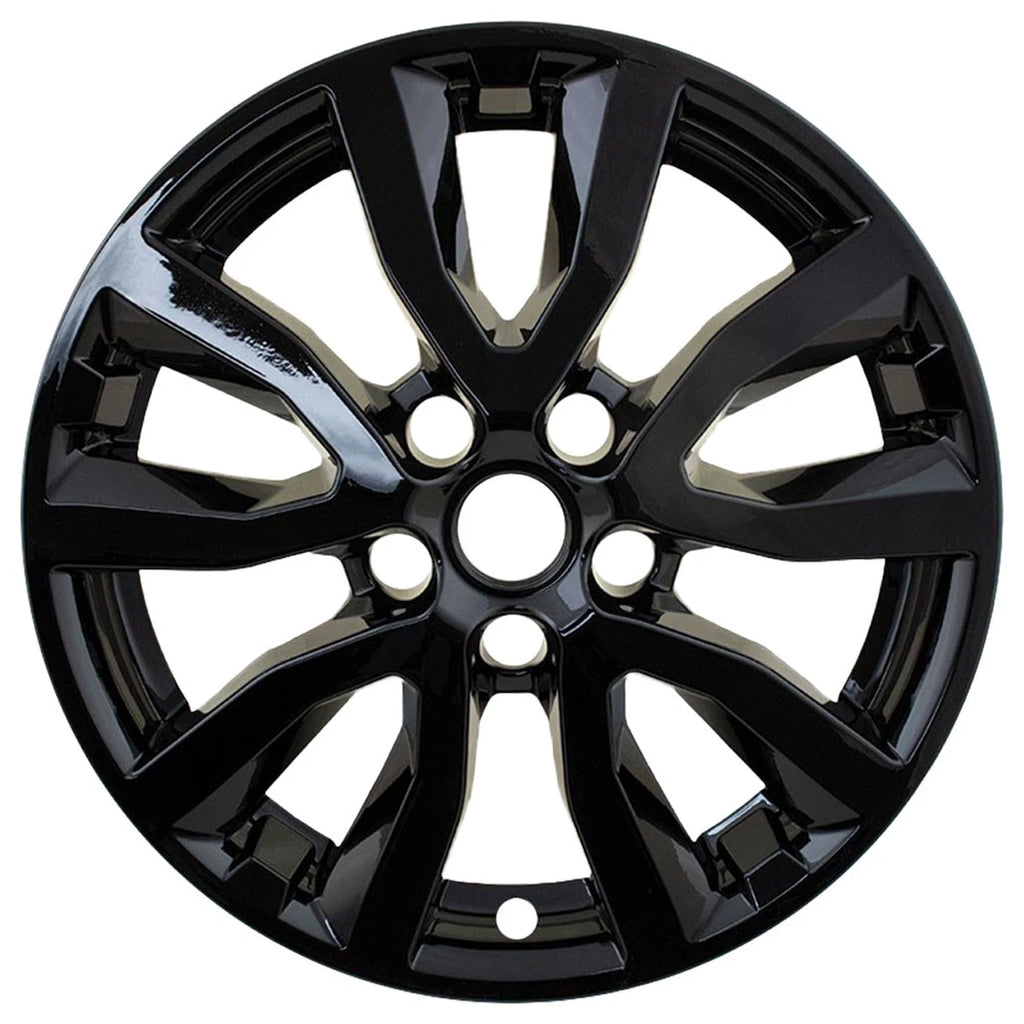 17-Inch Gloss Black Wheel Skins Replacement for Nissan Rogue (2017–2020)