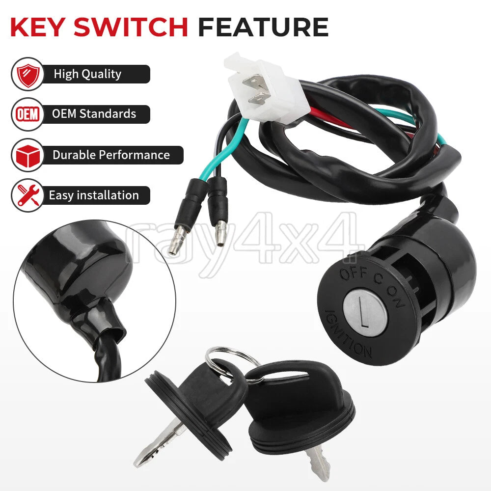 Ignition Key Switch with 2 Keys for Honda ATC Big Red 250 (1985–1987)