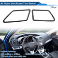 Set of 2 Air Condition Outlet Vent Trim Cover Frame for Mazda 3 (2010–2013) Black