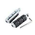Chrome Anti Vibration Rubber Footpeg Pegs for Harley Softail Dyna