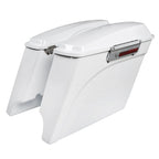 5" White Stretched Extended Hard Saddlebags for Harley Softail Fatboy (1984–2017)