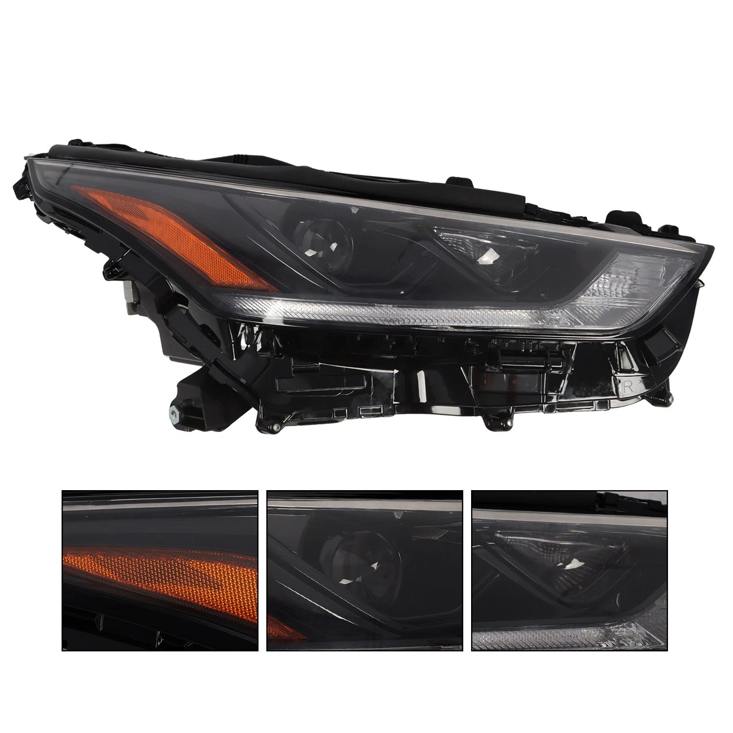 Passenger DRL Projector Headlight w/LED for Toyota Highlander (2020–2023)
