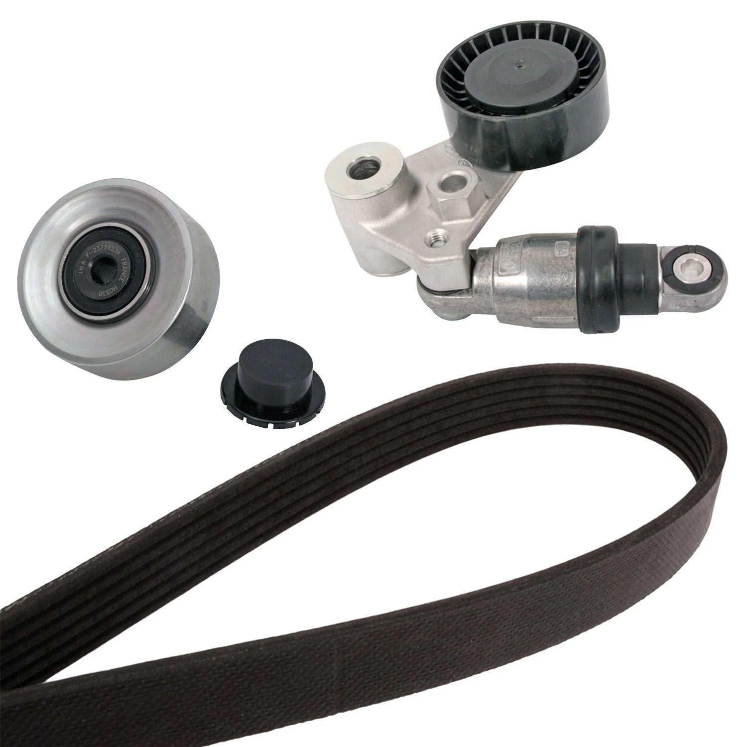 Drive Belt Idler Pulley Tensioner Kit for Azera Cadenza Santa Fe (2011–2019)