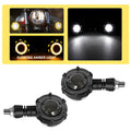 2X LED Turn Signal Lights for Mini Bullet Motorcycle (12V) Smoked Amber White