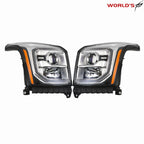 Set of 2 Halogen Projector Headlights with LED DRL for GMC Yukon (2015–2017)