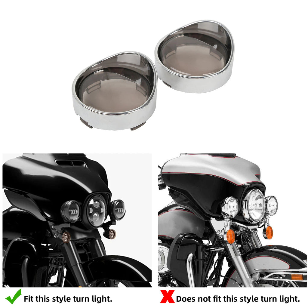 Turn Signal Light Trim Ring Visors Bezels for Harley Sportster