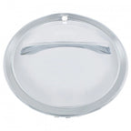 Chrome Flipper Moon Style Hubcaps Set for Single Bar Wheel 14 inch (—)