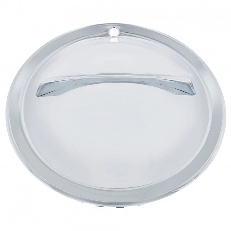 Chrome Flipper Moon Style Hubcaps Set for Single Bar Wheel 14 inch (—)