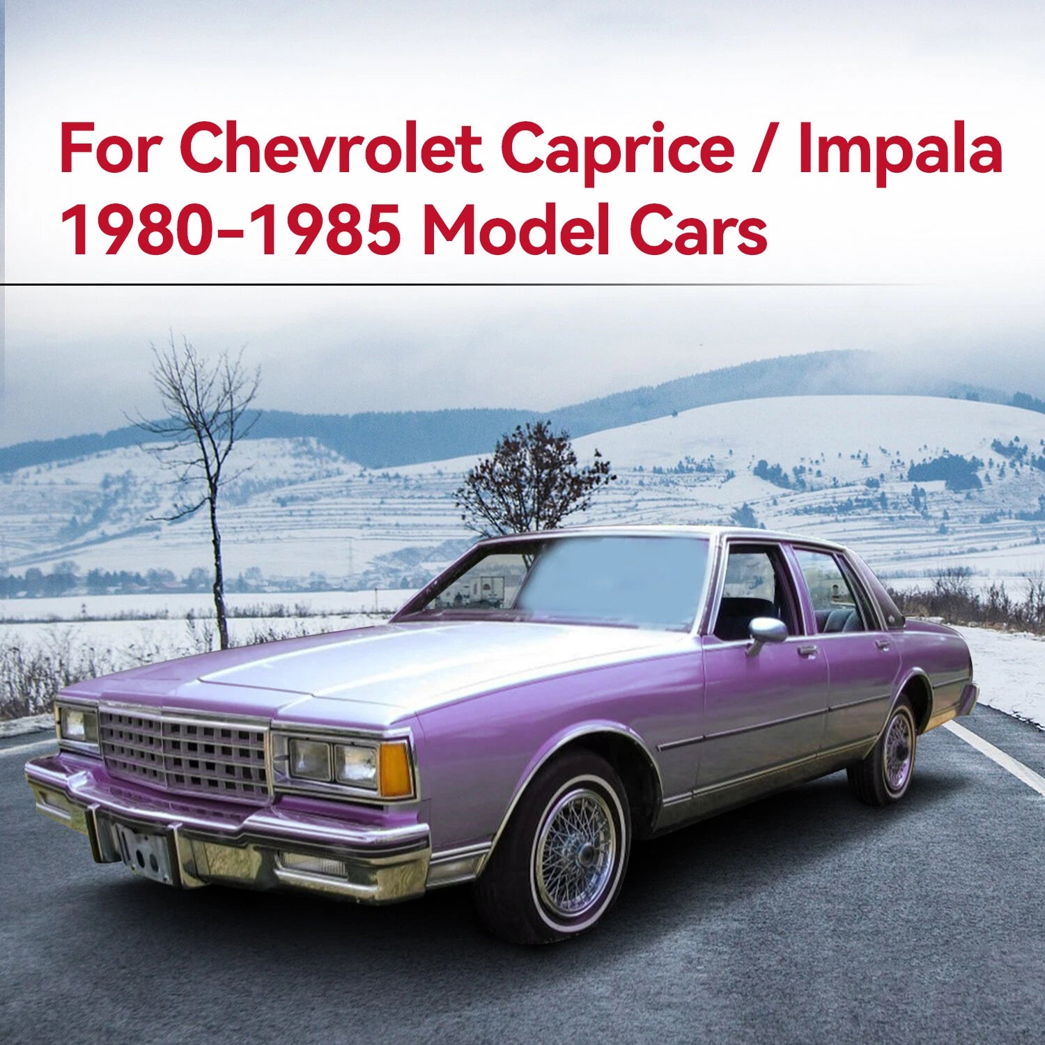 Set of 2 Front Bumper Fillers for Chevy Caprice Impala (1980-1985)
