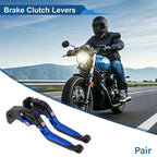 Brake Clutch Levers for Suzuki GSXR1000 (2009–2019) Black Head Blue Handle