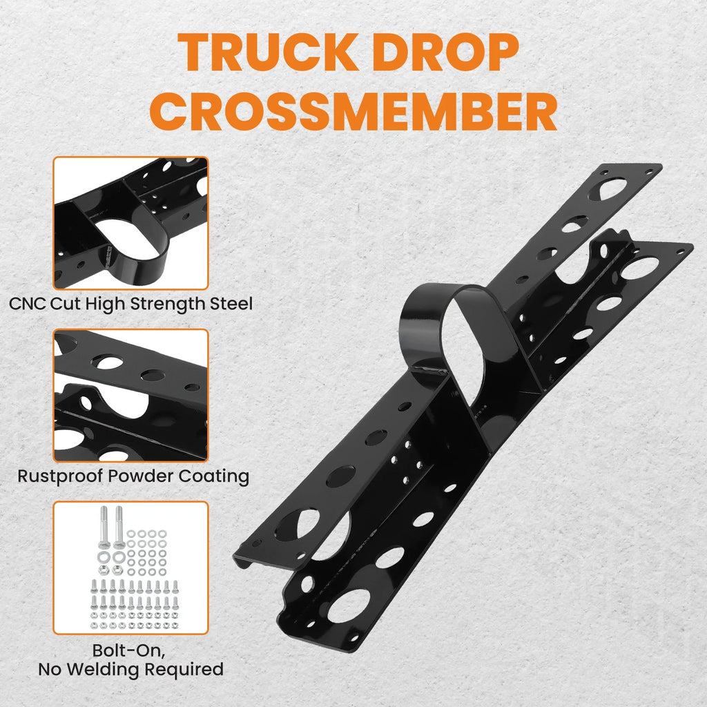 Trailing Arm Crossmember with Anti Squat Brackets for Chevy C10 GMC C15 (1963–1972)