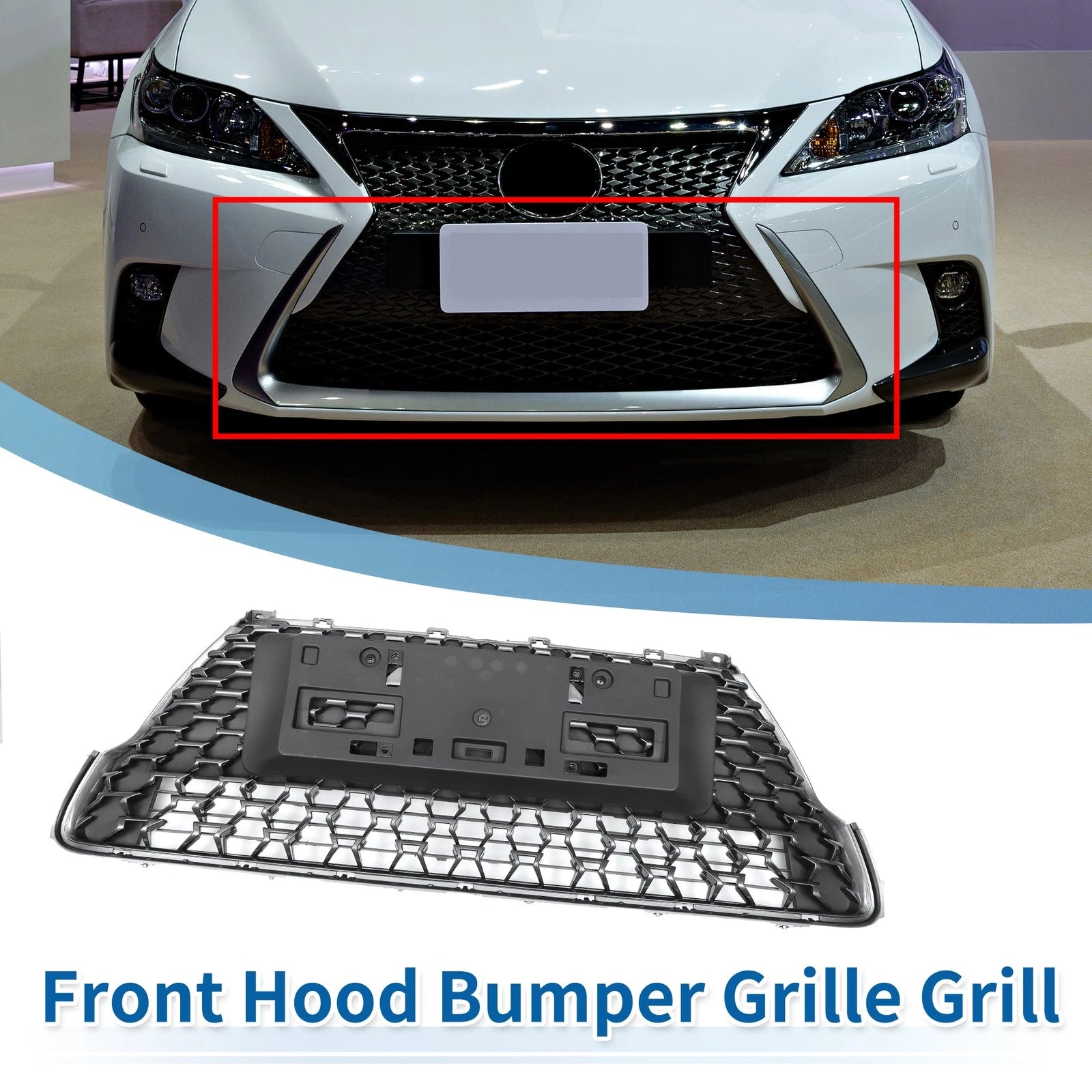 Front Lower Bumper Grille for Lexus CT200h (2015) No. 5310276050 Black