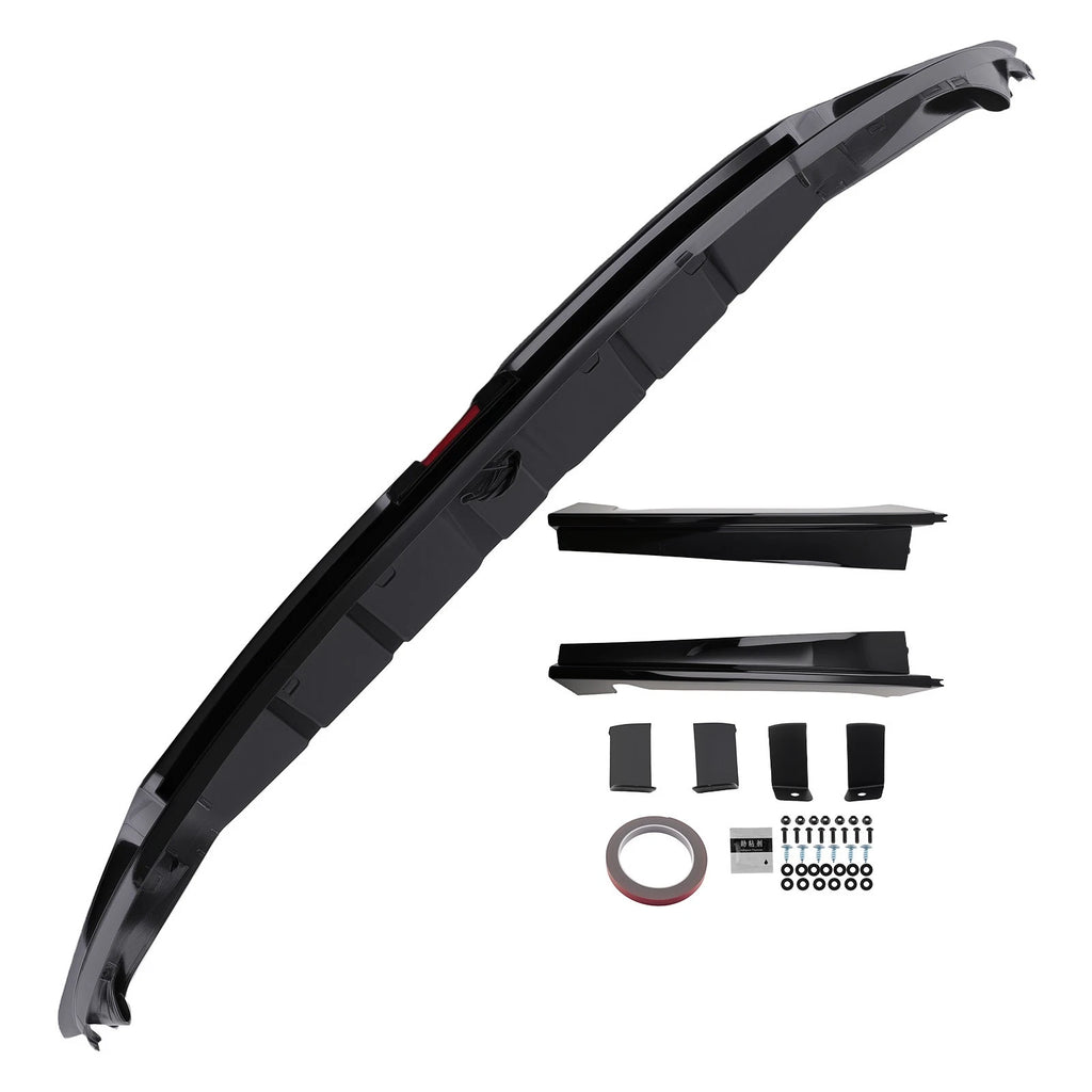 Mc Style FE180 Gloss Black Rear Diffuser with LED Brake Light for Honda Civic (2022–2024)