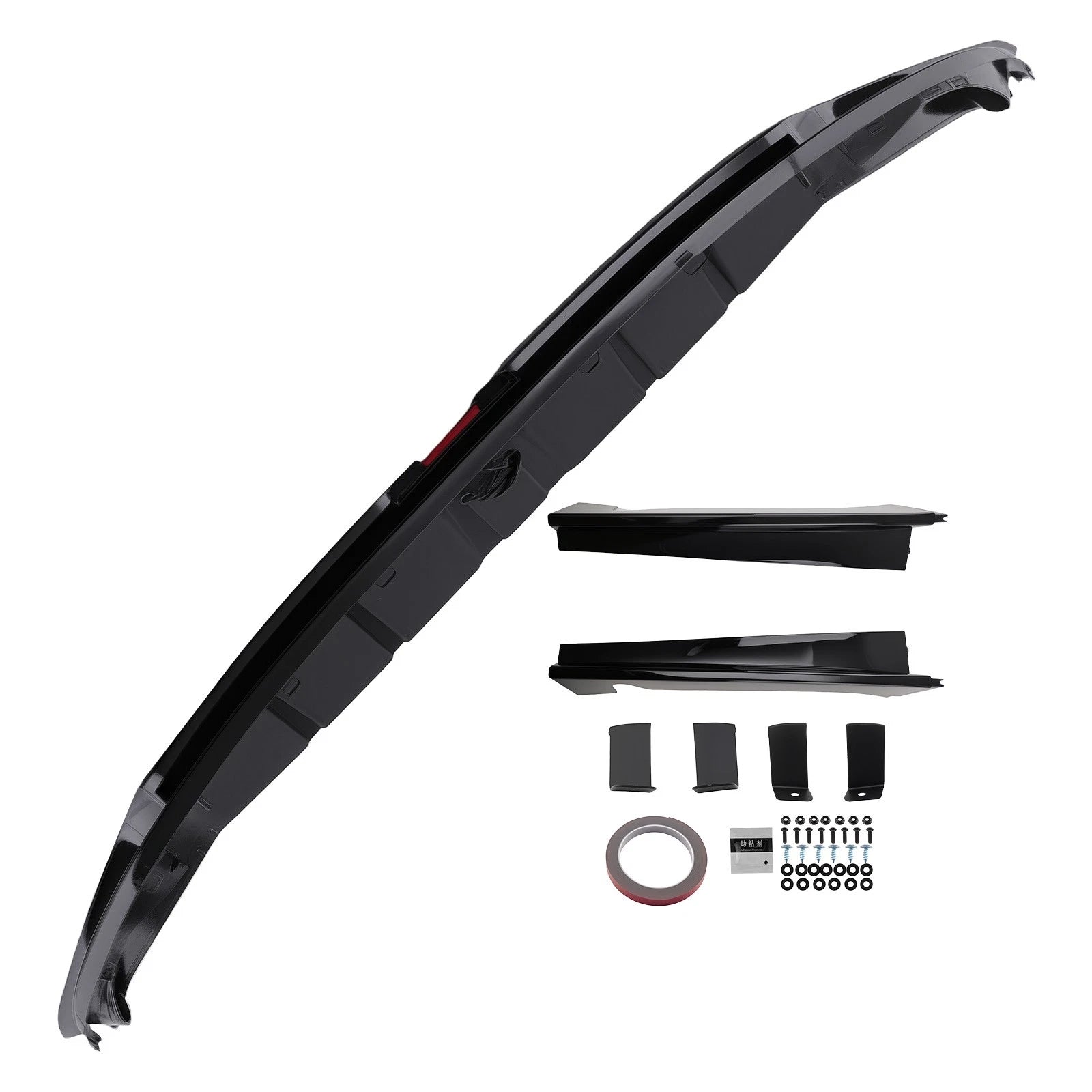 Mc Style FE180 Gloss Black Rear Diffuser with LED Brake Light for Honda Civic (2022–2024)