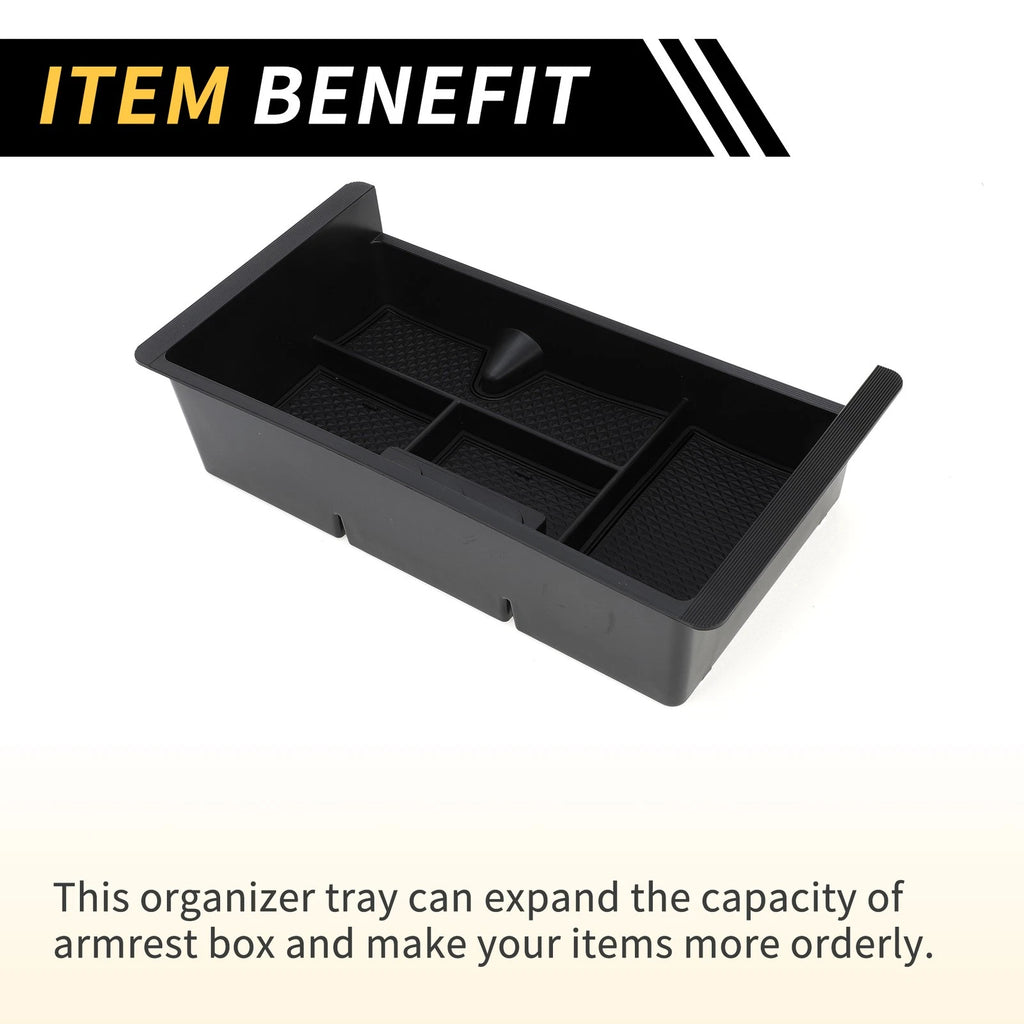 Center Console Organizer Tray for Chevy Silverado 1500, GMC Sierra (2014–2023)