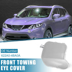 Front Bumper Tow Hook Cover 622A0-4BA0A for Nissan Rogue (2014–2016) Silver Tone