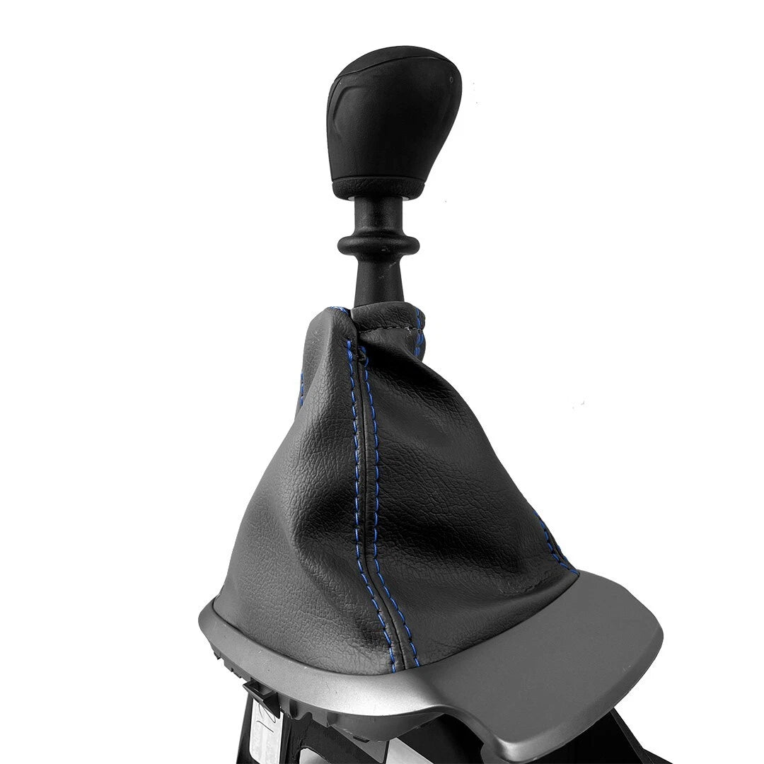Leather Manual Shift Boot for Chevrolet Sonic (2012–2016) Blue Stitch