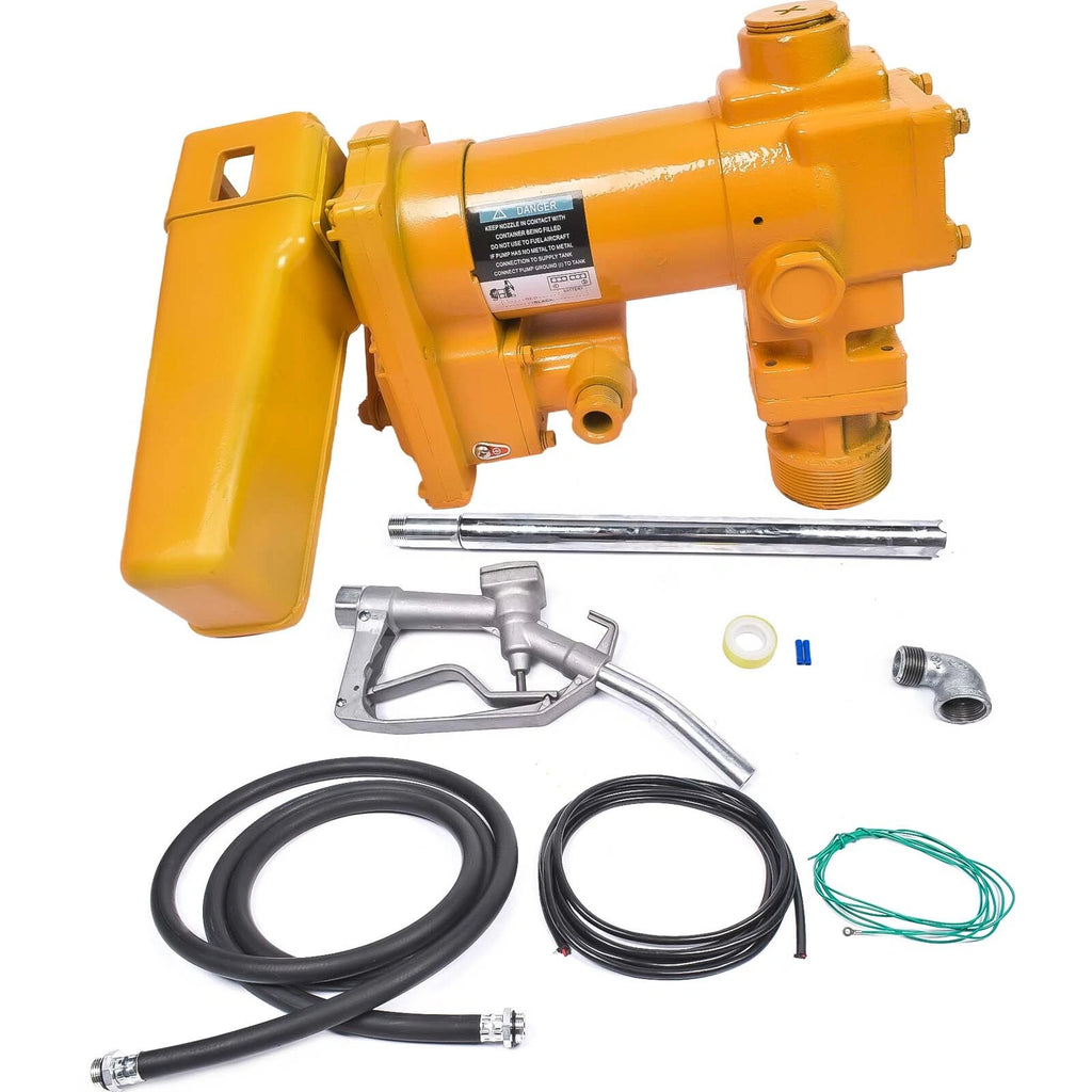 Fuel Transfer Pump 20GPM 12V with Nozzle Kit for Gasoline Diesel (2010–2023)