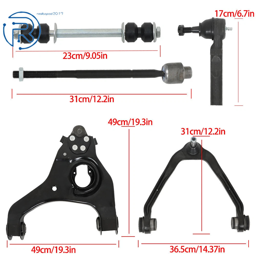 Front Control Arms with Ball Joints for Chevy Silverado GMC Sierra 1500 (2007-2018)