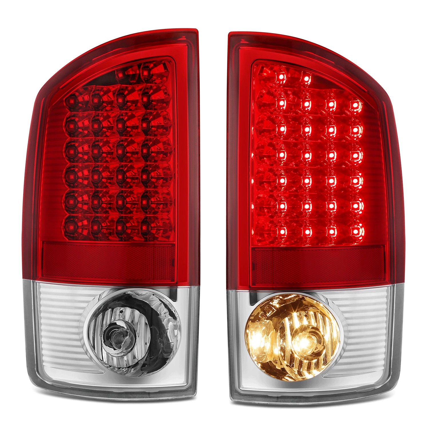 Set of 2 Full LED Tail Brake Light Lamps for Dodge Ram 1500 2500 3500 (2002–2006)