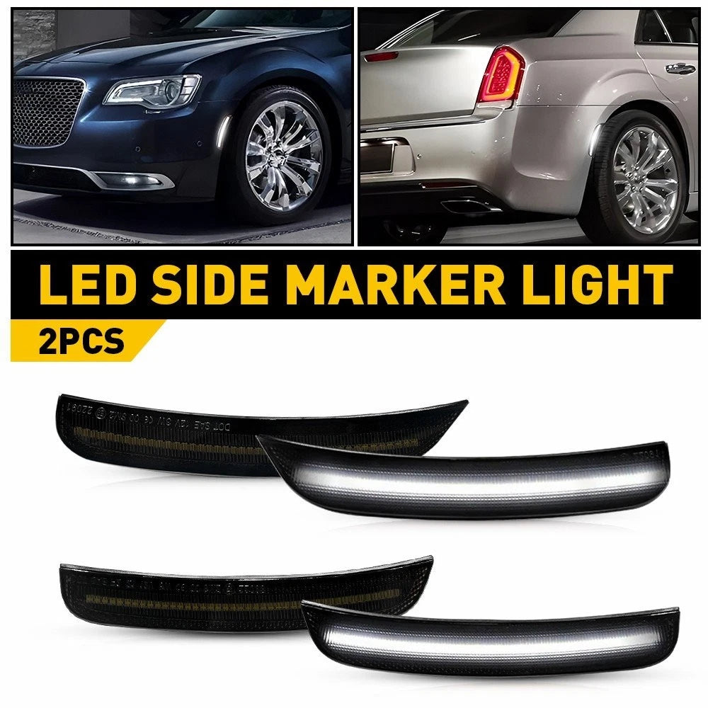 White LED Side Marker Lamps for Chrysler 300 (2015–2023)