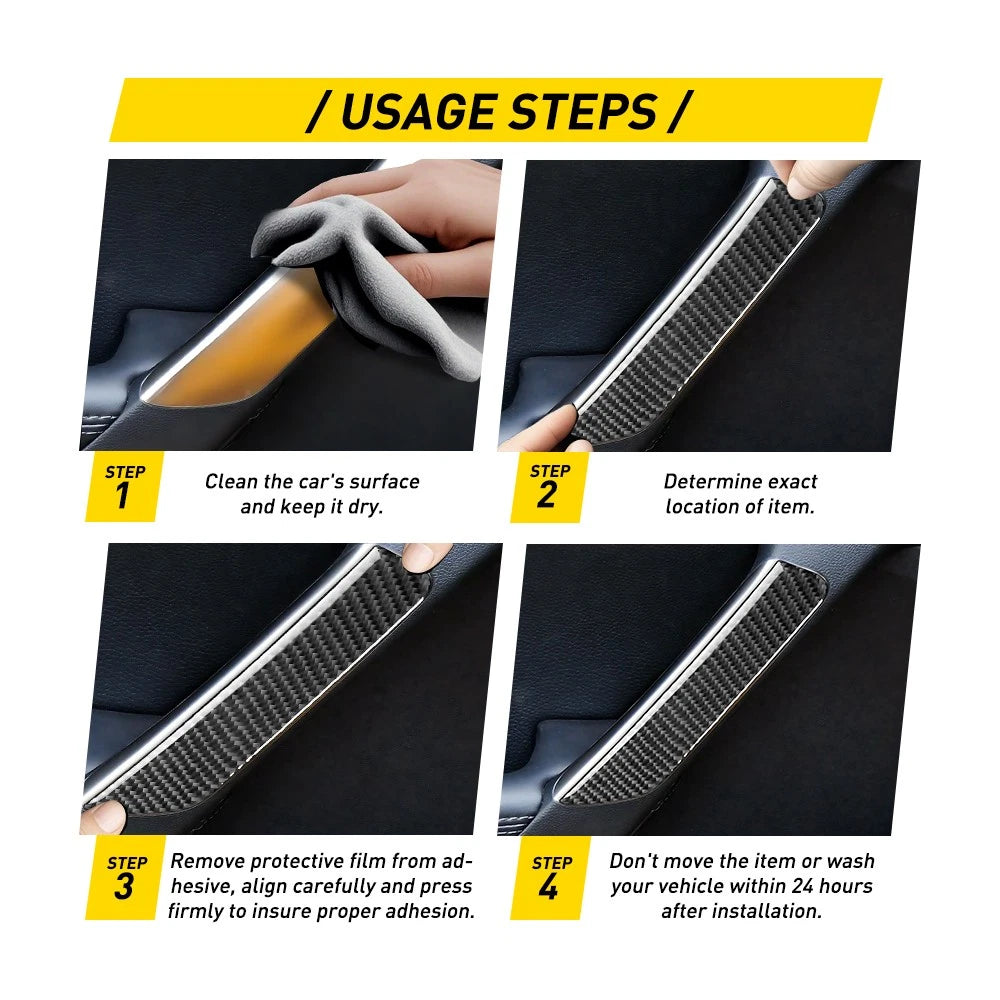 Carbon Fiber Interior Door Handle Cover for Hyundai Genesis Coupe (2013–2016)
