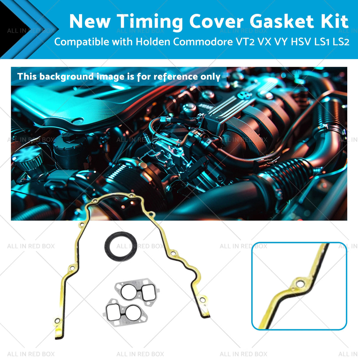 Timing Cover Gasket Kit for Holden Commodore VX VY VT2 HSV LS1 LS2 (1997–2007)
