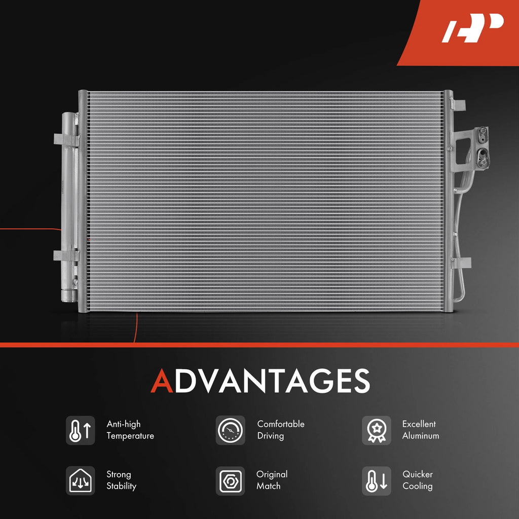 A/C Condenser with Receiver Drier for Hyundai Santa Fe (2010-2012)