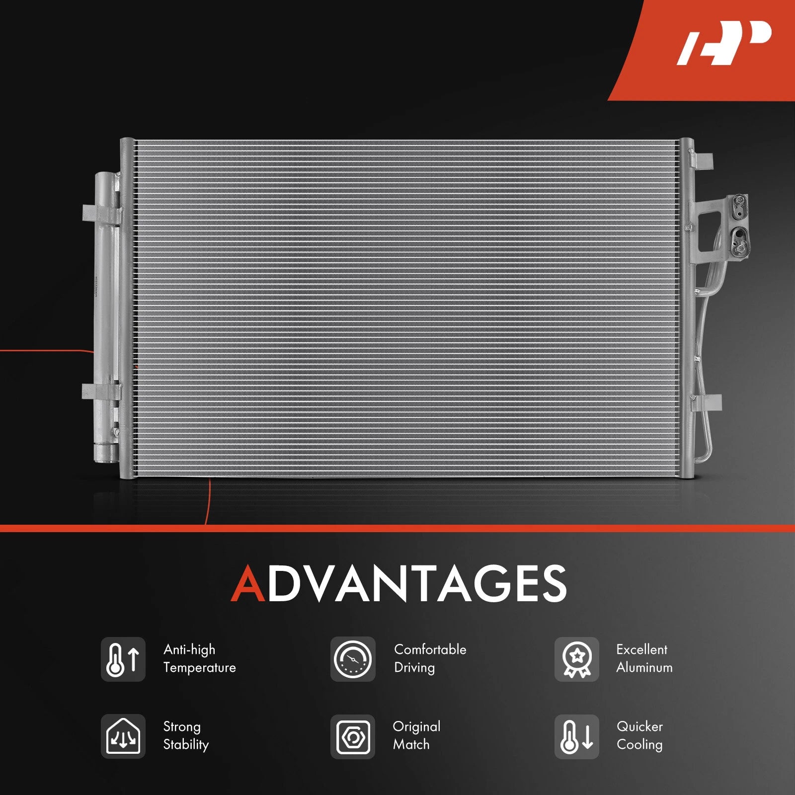 A/C Condenser with Receiver Drier for Hyundai Santa Fe (2010-2012)