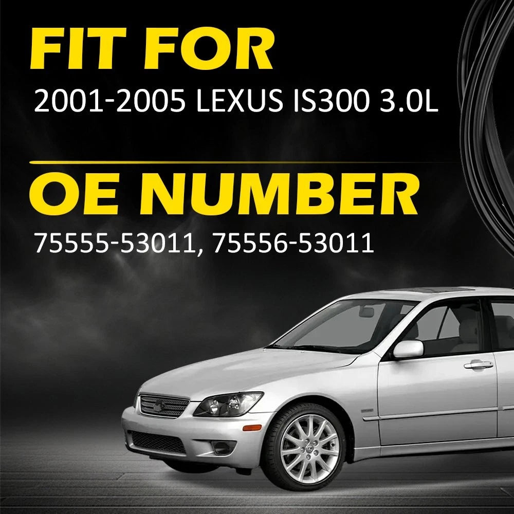 2X Roof Drip Molding for Lexus IS300 Toyota Altezza (2001–2005)