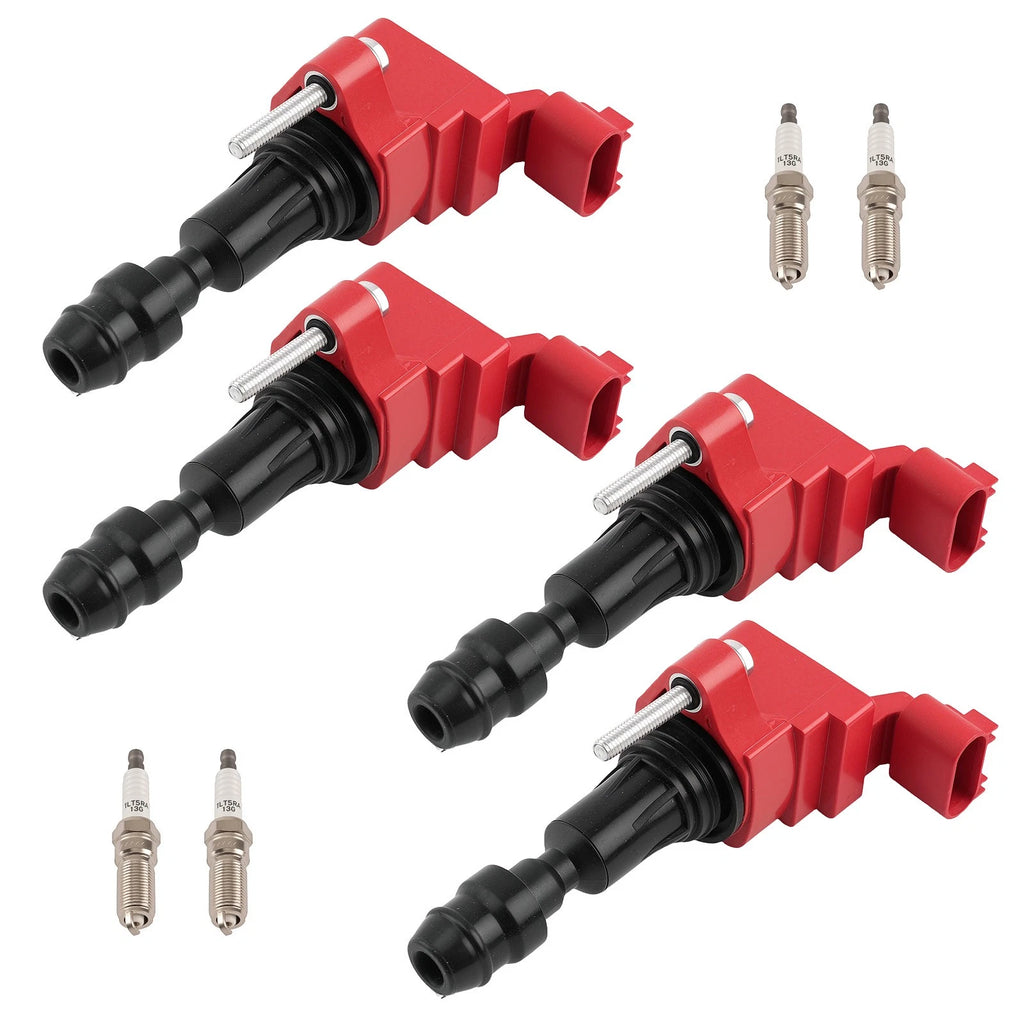 4X Ignition Coil + Spark Plug for Chevy Malibu Cobalt HHR (2006–2014)