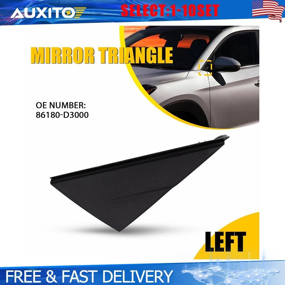 Set of 1 ABS Black Left Mirror Corner Molding Fender Trim for Hyundai Tucson (2016–2020)